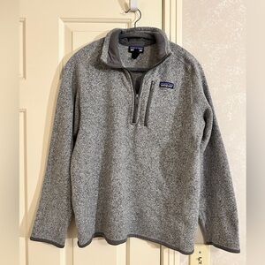 Patagonia Gray Quarter-Zip Fleece Pullover
